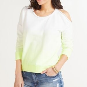 Chaser Ombre Cutout Sweatshirt Lime